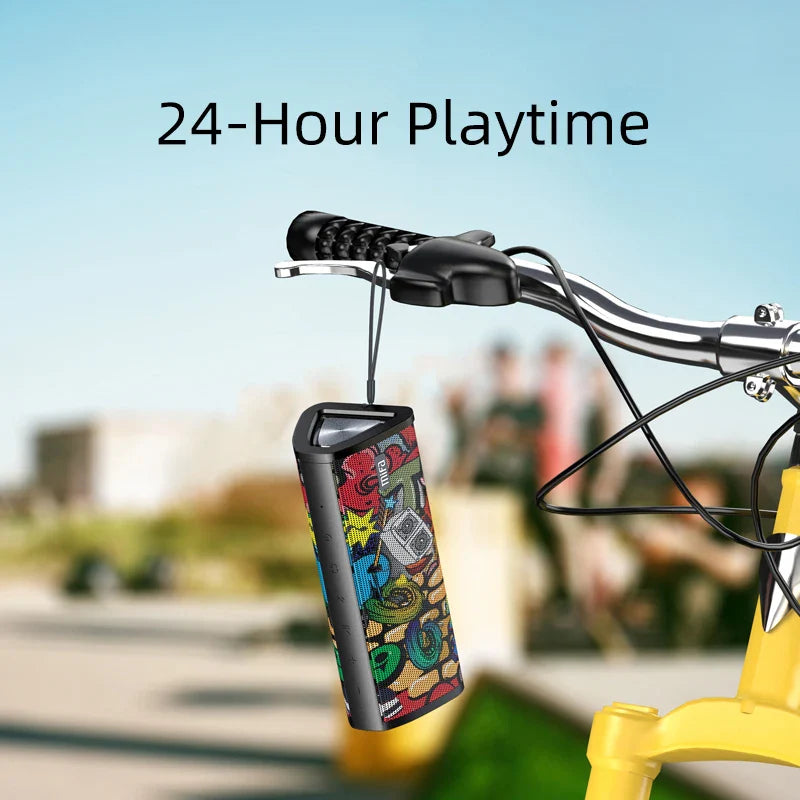 NNEOBA Portable Bluetooth Speaker Black-Graffiti