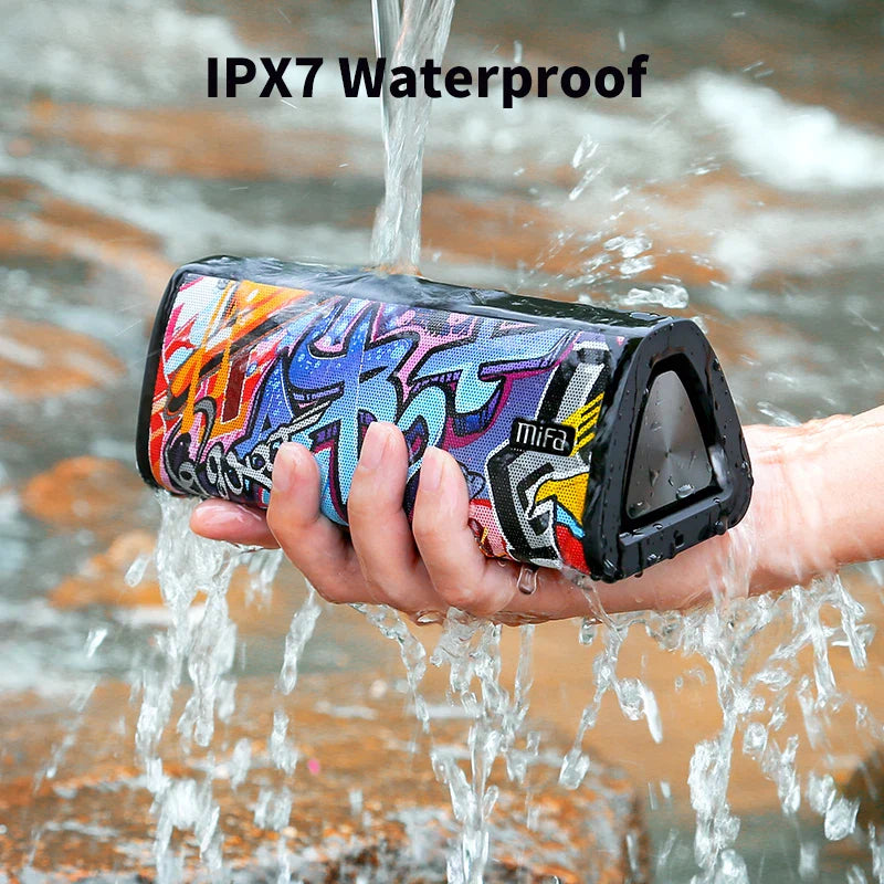 NNEOBA Portable Bluetooth Speaker Black-Graffiti